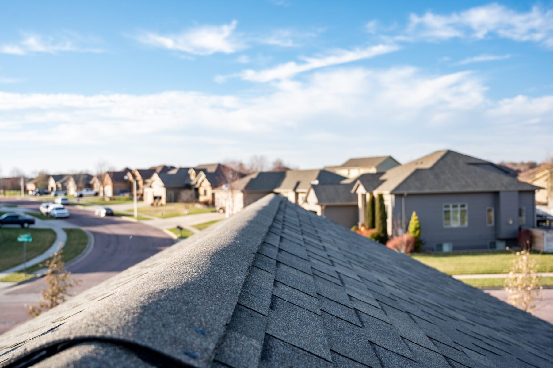 Residential shingle roof