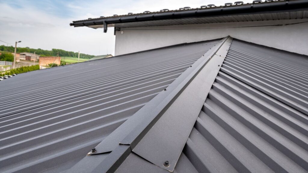 close up view of a metal roof on a kentucky home