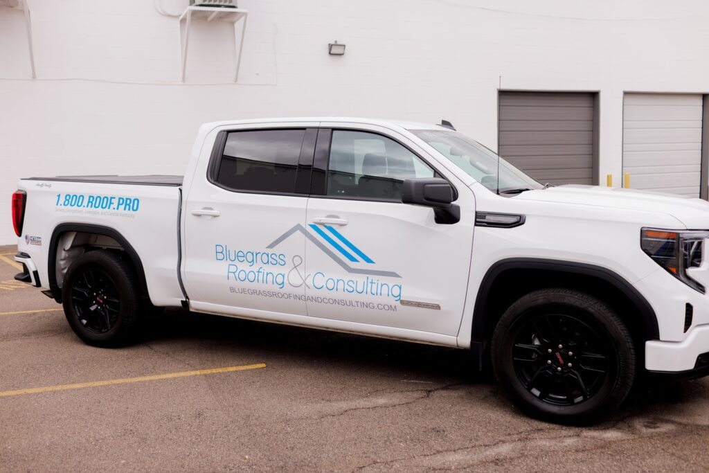 bluegrass roofing truck